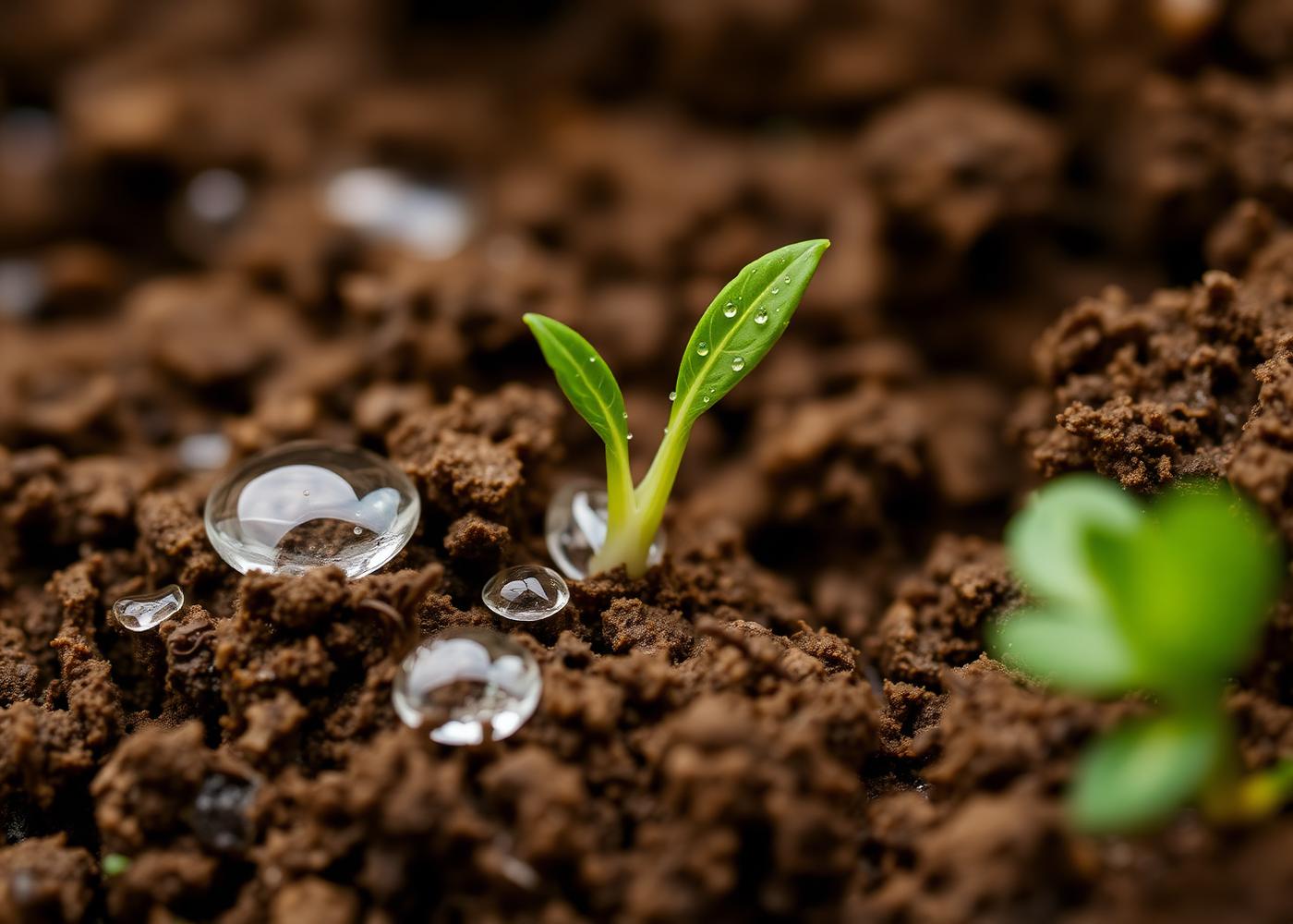 Junger Spross in lebendigem Boden – Symbol für gesunde Mikrobiologie