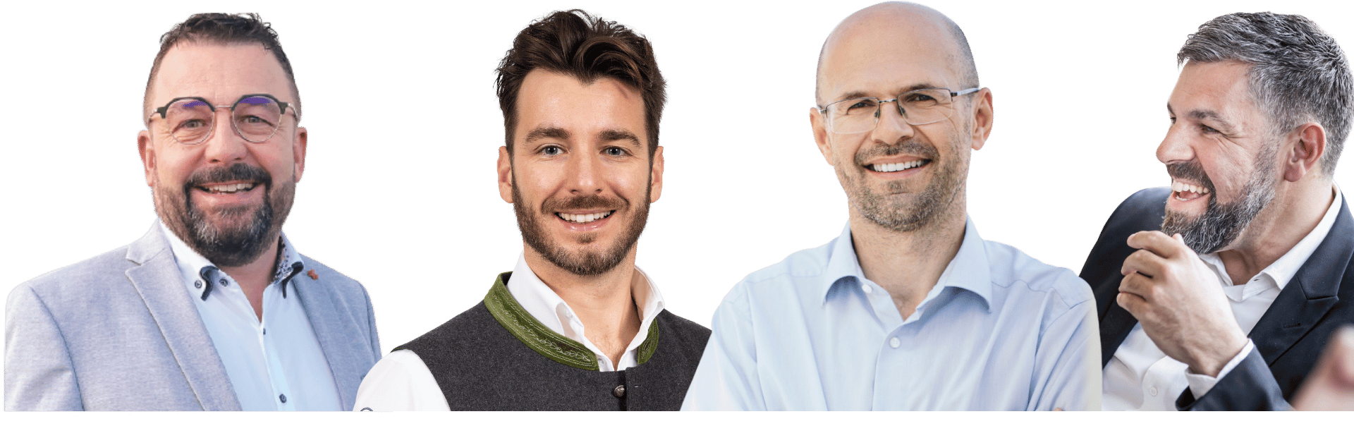 Die Geschäftsführer der Partnerunternehmen Ezinger, MO+, Zentri-Jet und Stercode